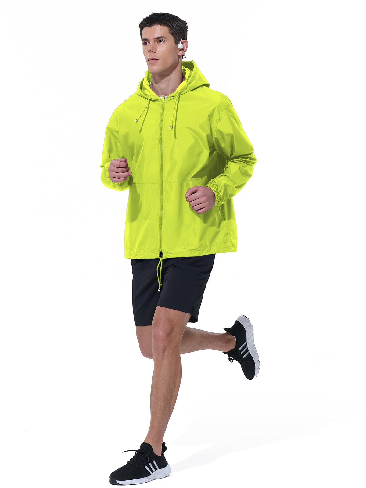 UIQUR Mens Rain Jacket Raincoat Windbreaker Running Waterproof Lightweight Packable with Hood Travel Hiking Cycling