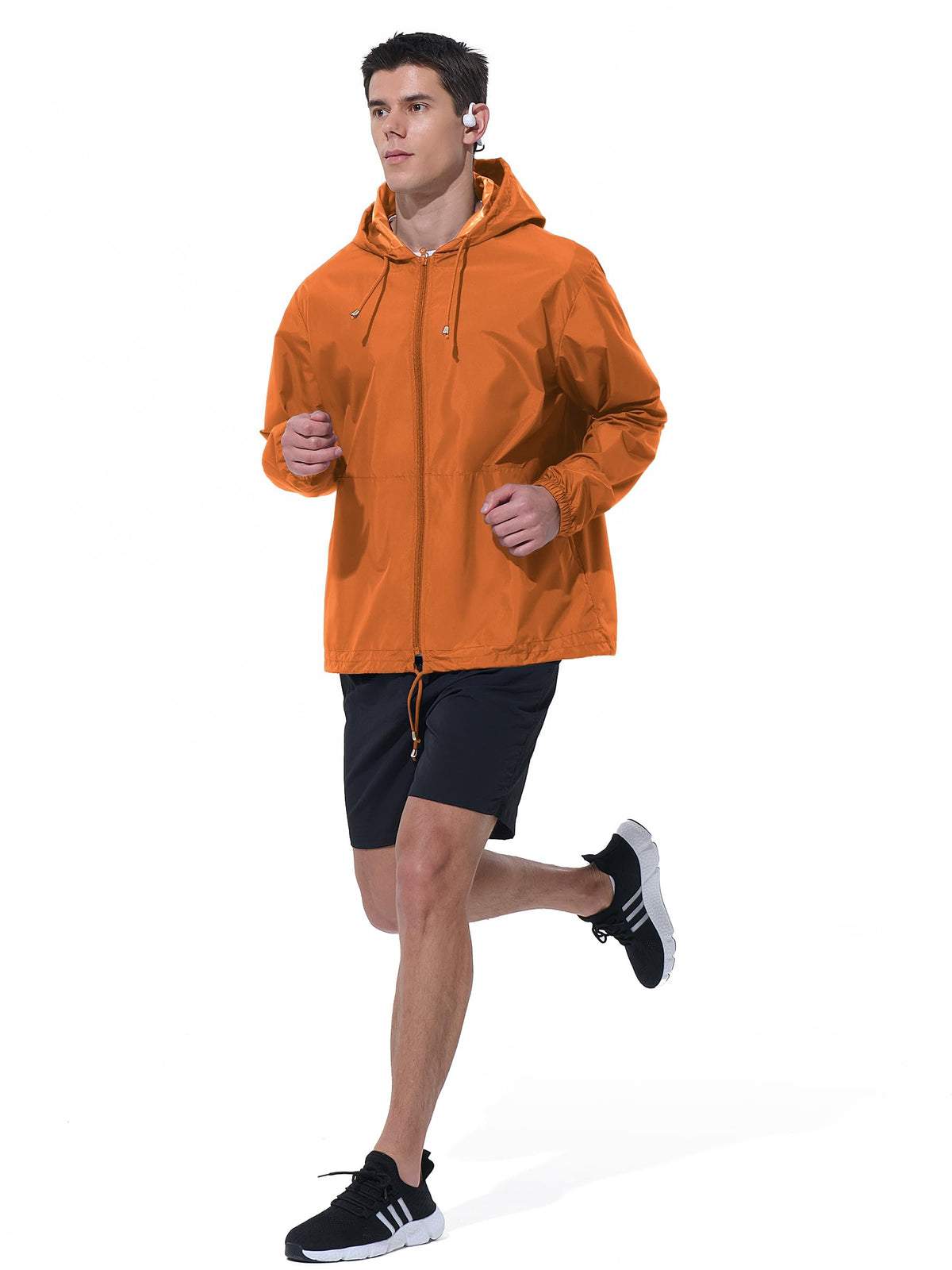 UIQUR Mens Rain Jacket Raincoat Windbreaker Running Waterproof Lightweight Packable with Hood Travel Hiking Cycling