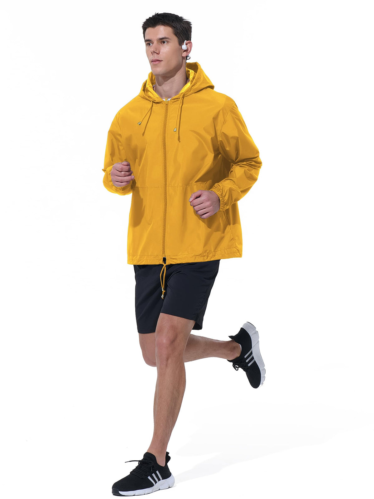 UIQUR Mens Rain Jacket Raincoat Windbreaker Running Waterproof Lightweight Packable with Hood Travel Hiking Cycling