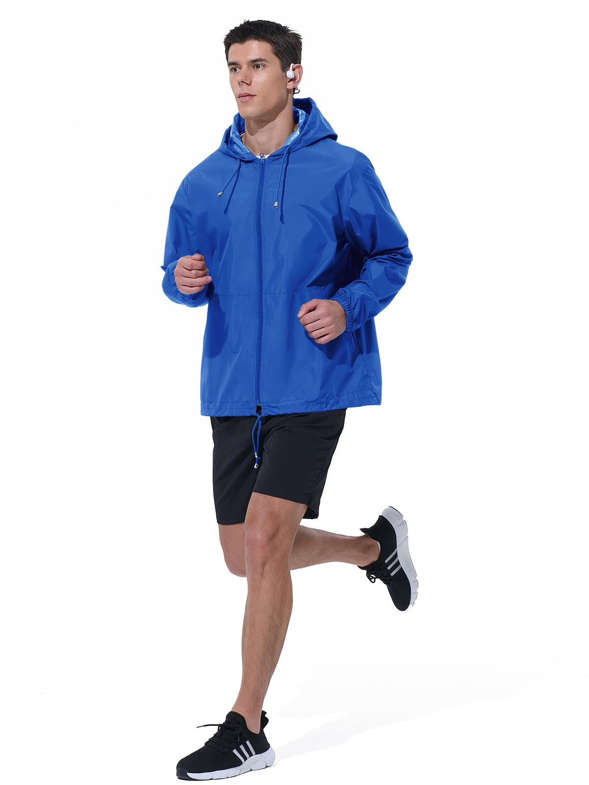UIQUR Mens Rain Jacket Raincoat Windbreaker Running Waterproof Lightweight Packable with Hood Travel Hiking Cycling