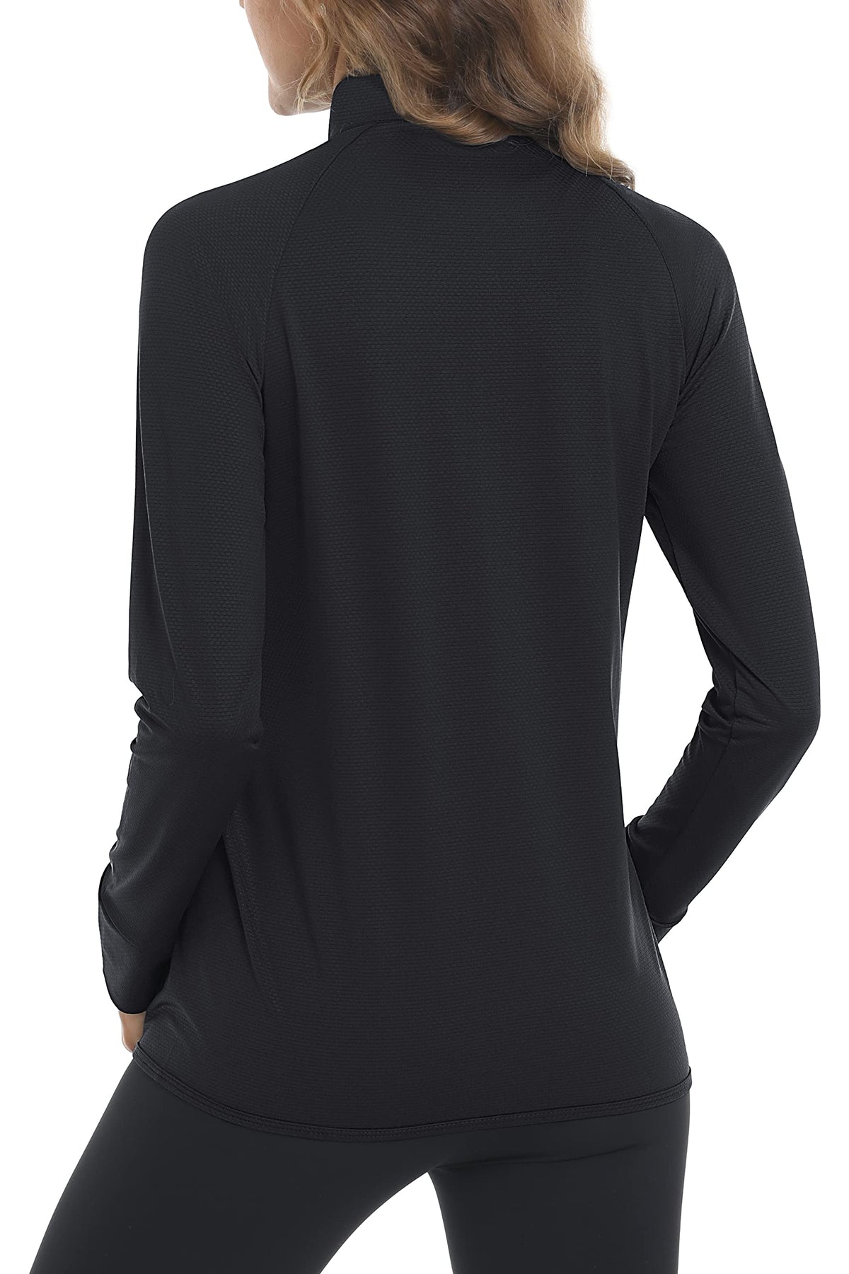 MAGCOMSEN Women's UPF 50+ Lightweight Athletic Jacket Sun Protection Full Zip Long Sleeve Shirts Hiking Outdoor Pockets