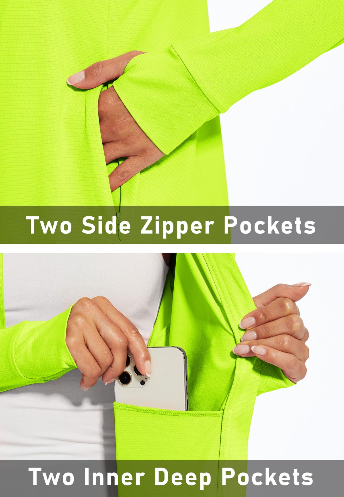 MAGCOMSEN Women's UPF 50+ Lightweight Athletic Jacket Sun Protection Full Zip Long Sleeve Shirts Hiking Outdoor Pockets