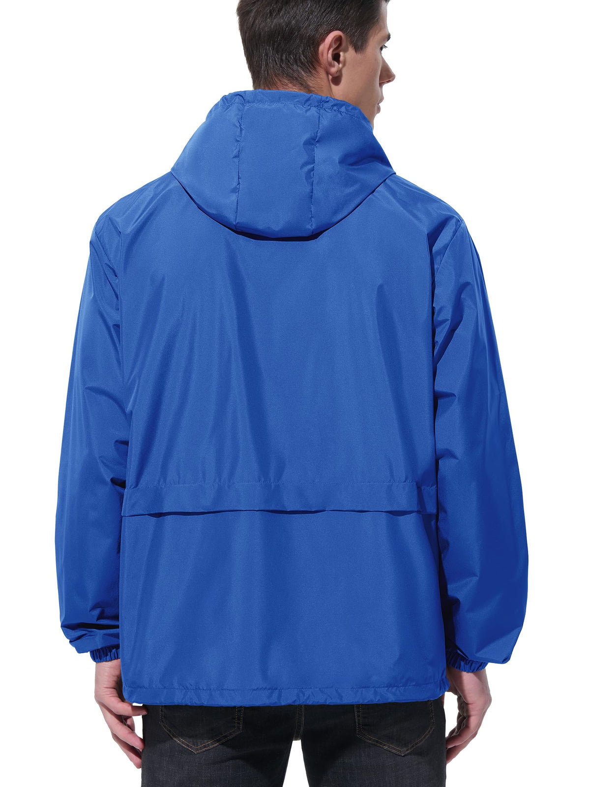 UIQUR Mens Rain Jacket Raincoat Windbreaker Running Waterproof Lightweight Packable with Hood Travel Hiking Cycling