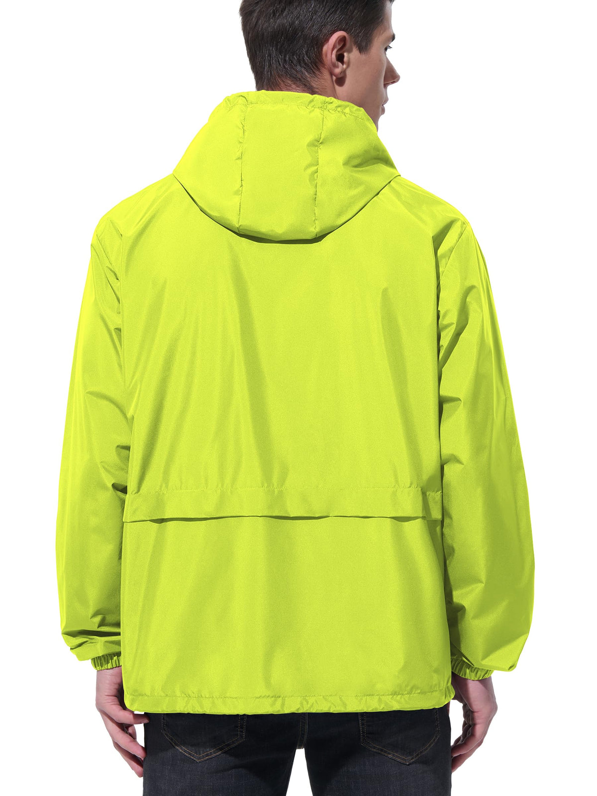 UIQUR Mens Rain Jacket Raincoat Windbreaker Running Waterproof Lightweight Packable with Hood Travel Hiking Cycling