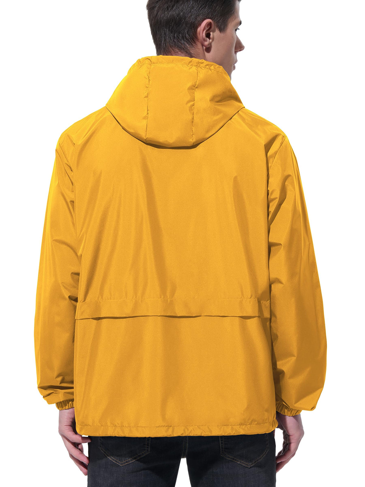 UIQUR Mens Rain Jacket Raincoat Windbreaker Running Waterproof Lightweight Packable with Hood Travel Hiking Cycling